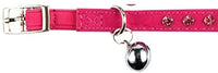 KOOLTAIL - Collar de terciopelo elástico de seguridad para gato, con cristales y campana, 20,32 a 10.5 in - BESTMASCOTA.COM