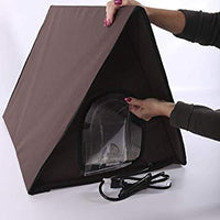 K&H Pet Products Multi-Kitty marco en A para exteriores, color chocolate, 35 x 20.5 x 20 pulgadas - BESTMASCOTA.COM