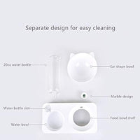 Marchul - Cuenco de agua automático para perros y gatos, cuenco de comida para agua, doble de 0-15°, inclinable ajustable para agua y comida, cuencos elevados para gatos - BESTMASCOTA.COM