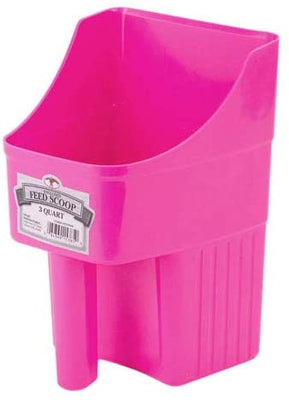 Little Giant cuchara de alimentación cerrada de plástico (rosa caliente) resistente, duradera, apilable, con marcas de medición (3 cuartos de galón) (Número de artículo 153850) - BESTMASCOTA.COM
