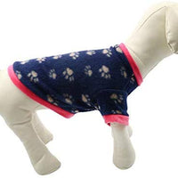 Idepet - Suéter cálido para perro, con estampado de huellas, suave forro polar, ropa para cachorros para perros pequeños y niños, chihuahua Yorkshire Poodle Pug Pomeranian Shih Tzu Beagle - BESTMASCOTA.COM