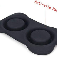 Hubulk - Cuencos para perros, 2 cuencos de acero inoxidable con alfombrilla de silicona antideslizante antiderrames + cuencos de agua y alimentos para alimentar perros pequeños, medianos, grandes, gatos, cachorros - BESTMASCOTA.COM