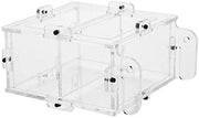 HEEPDD Bird Cage Feeder, 2-Slot Acrylic Food Feeder Container Bird Cage Accessories with Hooks for Small Birds Parrots Canaries Cockatiels Conures Lovebirds Parakeets Finches - BESTMASCOTA.COM