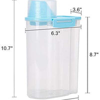 Contenedor de almacenamiento de alimentos para mascotas con taza de medición, boquilla de vertido y hebilla de sellado dispensador de alimentos para perros y gatos - BESTMASCOTA.COM