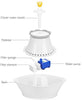 Fuente para mascotas, fuente de agua para gatos, dispensador de agua para gatos y perros, 3 maneras de beber, luz LED azul, alfombrilla y 2 cepillos de limpieza, doble filtración con filtro de carbono y filtro de esponja - BESTMASCOTA.COM