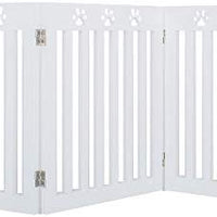 Puerta para perro unipaws con diseño de Paw Deco para montaje libre de mascotas, estructura de madera robusta puerta de bebé, diseño plegable para uso en interiores - BESTMASCOTA.COM