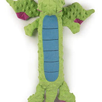 GoDog Skinny Dragons con protector para masticar, juguetes para perros de peluche duraderos con chirriadores - BESTMASCOTA.COM