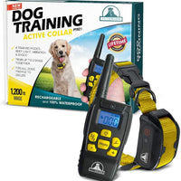 Pet Union PT0Z1 collar de entrenamiento para perros, totalmente impermeable, rango de 1200 pies - BESTMASCOTA.COM