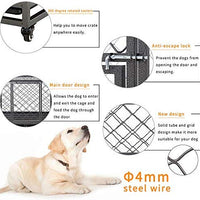 Jaula de metal resistente para perros grandes, fácil de montar con cuatro ruedas. - BESTMASCOTA.COM