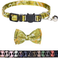 M-YOUNG Collar para gato con campana y pajarita, collares de seguridad ajustables para cachorro de gatito (6.7 in a 10,8 pulgadas) - BESTMASCOTA.COM