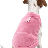 Forro polar con bolsillo para perros pequeños, para uso en otoño e invierno, de EXPAWLORER - BESTMASCOTA.COM