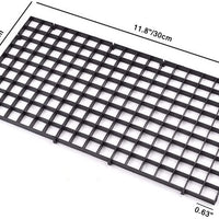 4 bandejas divisoras de plástico para acuario, caja de huevos, difusor de luz, filtro de tanque de peces, aislamiento inferior con 8 clips de ventosa (negro) - BESTMASCOTA.COM