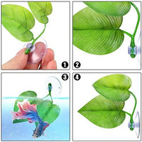 4 piezas Betta Bed Leaf Hamaca para Betta Fish, ligero y realista Resting Spot, sin BPA, práctico, cómodo y seguro - BESTMASCOTA.COM