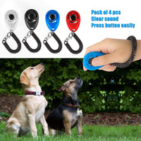 4 piezas bousnic Clicker para Entrenamiento de Perro con Correa para Muñeca, New Upgraded kit para gatos cachorro//Aves/Caballos - BESTMASCOTA.COM