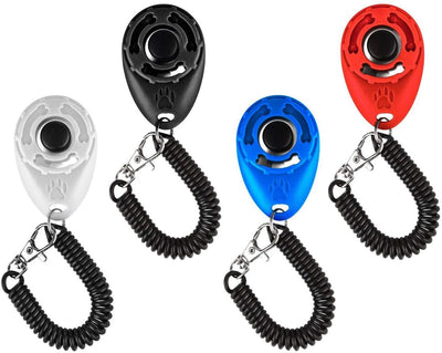 4 piezas bousnic Clicker para Entrenamiento de Perro con Correa para Muñeca, New Upgraded kit para gatos cachorro//Aves/Caballos - BESTMASCOTA.COM