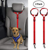 BWOGUE 2 paquetes de correas de seguridad para perros y gatos, para reposacabezas de coche, de nailon, ajustables, para perros, cinturones de seguridad, arnés - BESTMASCOTA.COM