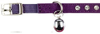KOOLTAIL - Collar de terciopelo elástico de seguridad para gato, con cristales y campana, 20,32 a 10.5 in - BESTMASCOTA.COM