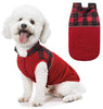 Chaleco polar para perro de SCIROKKO, chaleco de invierno con lado impermeable – Ropa reversible para mascotas para clima frío – chamarra a cuadros para cachorros y gatos - BESTMASCOTA.COM