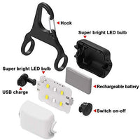 Derlights Luz para perro con USB recargable, collar de clip de luz, IP65 impermeable LED de seguridad luces de emergencia para perro para caminar por la noche, gatos, mascotas, camping o bicicleta, paquete de 2 - BESTMASCOTA.COM