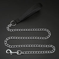 Mogoko Metal Dog Leash, Heavy Duty Chew Proof Pet Leash Chain with Padded Handle for Outdoor Training - BESTMASCOTA.COM