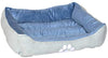 Long Rich Reversible Rectangle Pet Bed Dog Bed with Dog Paw Embroidery,Medium size, by Happycare Textiles - BESTMASCOTA.COM