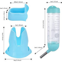 Guardians - Botella de agua para hámster, botella de agua automática para mascotas con contenedor de alimentos, base para choza, para colgar, botellas de alimentación de agua, dispensador automático para animales pequeños - BESTMASCOTA.COM