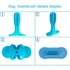 Wisedom Cepillo de dientes para perro, palillo de cuidado dental para cachorro, masajeador eficaz para limpieza de dientes de perro, masajeador de goma natural resistente a mordeduras para masticar juguetes para perros y mascotas - BESTMASCOTA.COM