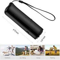 OYEFLY - Repelente de perro de mano, dispositivo 3 en 1 antiladridos con linterna LED, disuasorio ultrasónico para perros y dispositivo de entrenamiento para perros con tapón de corteza - Herramienta de entrenamiento/parada de ladridos - BESTMASCOTA.COM