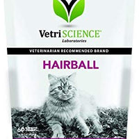 vetriscience laboratorios Hairball Digestivo Apoyo Hígado de Pollo Flavored 60 Chews suave para gatos - BESTMASCOTA.COM