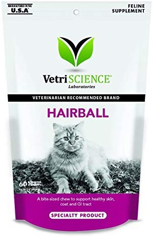 vetriscience laboratorios Hairball Digestivo Apoyo Hígado de Pollo Flavored 60 Chews suave para gatos - BESTMASCOTA.COM