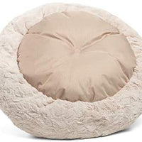 Best Friends by Sheri Lux Fur Donut Cuddler (varios tamaños) - Cama redonda para gatos y perros, alivio ortopédico, autocalentamiento y acogedor para un sueño mejorado, Prime, lavable a máquina, parte inferior resistente al agua - BESTMASCOTA.COM