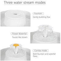 Fuente para mascotas, fuente de agua para gatos, dispensador de agua para gatos y perros, 3 maneras de beber, luz LED azul, alfombrilla y 2 cepillos de limpieza, doble filtración con filtro de carbono y filtro de esponja - BESTMASCOTA.COM