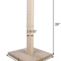 Dimaka Ultimate 29" de alto rascador de gato grande, poste de sisal natural y base pesada, rascador vertical completo - BESTMASCOTA.COM