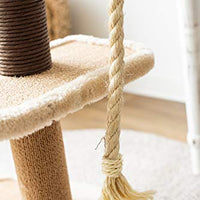 Catry, cuna de árbol para gatos con postes de sisal natural y cuerda de amarre para gatitos, S talla, Básico - BESTMASCOTA.COM