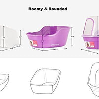 Caja de arena cubierta Petphabet, jumbo con capucha para gatos con capacidad para dos gatos pequeños simultáneamente, extra grande - BESTMASCOTA.COM