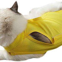 Coppthinktu - Traje de recuperación de gatos para heridas abdominales o enfermedades de la piel, transpirable E-Collar Alternativa para gatos y perros, después de cirugía desgaste anti lamer heridas - BESTMASCOTA.COM
