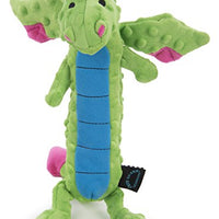 GoDog Skinny Dragons con protector para masticar, juguetes para perros de peluche duraderos con chirriadores - BESTMASCOTA.COM