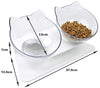 Cuenco elevado para gatos y perros pequeños, cuenco doble con cara de gato - BESTMASCOTA.COM