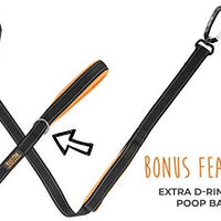 Mighty Paw - Correa para perro con dos asas, 6 pies, doble correa con asa de tráfico y mosquetón. 2 asas para perros grandes y tiradores. - BESTMASCOTA.COM