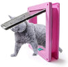 Rikounan Puerta de gato con 4 vías de bloqueo, puertas silenciosas para gatos, puertas grandes para interior y exterior, fácil instalación, puerta de solapa premium para gatos y perros pequeños - BESTMASCOTA.COM