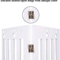Puerta para perro unipaws con diseño de Paw Deco para montaje libre de mascotas, estructura de madera robusta puerta de bebé, diseño plegable para uso en interiores - BESTMASCOTA.COM
