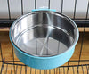 RUBYHOME Comedero para perros, cuenco de agua para mascotas, cuenco de plástico 2 en 1 y cuenco de acero inoxidable, cuenco extraíble para colgar gatos, conejos, pájaros, comida, cuenco perfecto para cajas y jaulas - BESTMASCOTA.COM
