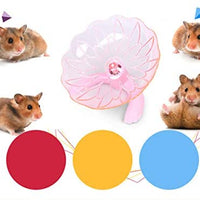 POPETPOP Hámster Rueda Silencioso Spinner-Hamster Ejercicio Rueda Plástico Estable Soporte Plato Volador para Gerbils Chinchillas Guinea Pigs Siria Hámsters Enano Hámster Rueda-Azul - BESTMASCOTA.COM