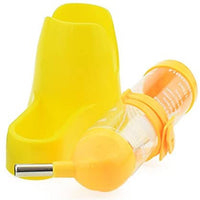 Lonni Hamster Water Bottle, 125 ML Small Animal Water Bottle Water Auto Dispenser with Food Container Base for Hamsters Rabbit Gerbil - BESTMASCOTA.COM