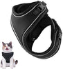 Mudinpet Arnés para gato, a prueba de escape, arnés de malla para chaleco de gato, ajustable, reflectante, cómodo, arnés de pecho suave para gato - BESTMASCOTA.COM