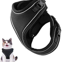 Mudinpet Arnés para gato, a prueba de escape, arnés de malla para chaleco de gato, ajustable, reflectante, cómodo, arnés de pecho suave para gato - BESTMASCOTA.COM