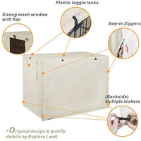Explore Land - Funda para jaula de perro de poliéster duradero, ajuste universal para jaula de perro de 30 a 42 pulgadas - BESTMASCOTA.COM