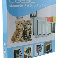 CEESC Puerta magnética para gato con 4 vías de bloqueo para gatos, gatitos y gatitos, 3 tamaños y 2 opciones de colores - BESTMASCOTA.COM