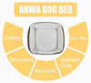 ANWA Durable Dog Bed Machine Washable Medium Dog Bed Square, Comfortable Puppy Dog Bed Medium - BESTMASCOTA.COM