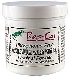 rep-cal srp00100 phosphorous-free Calcio polvo fino/Anfibio de reptiles suplemento con Vitamina D3, 5.5-ounce - BESTMASCOTA.COM